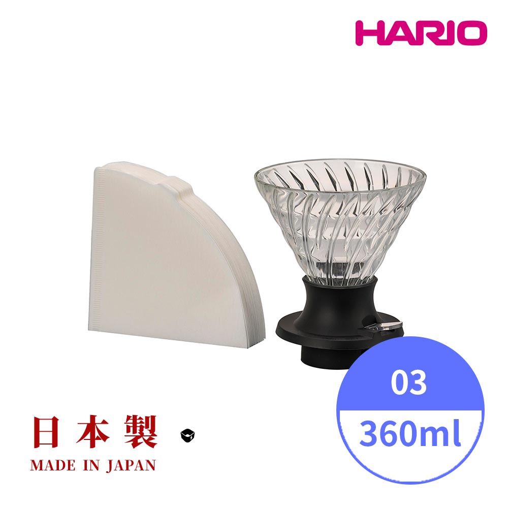 【HARIO官方】日本製V60 SWITCH浸漬式耐熱玻璃濾杯03-360ml SSD-360B