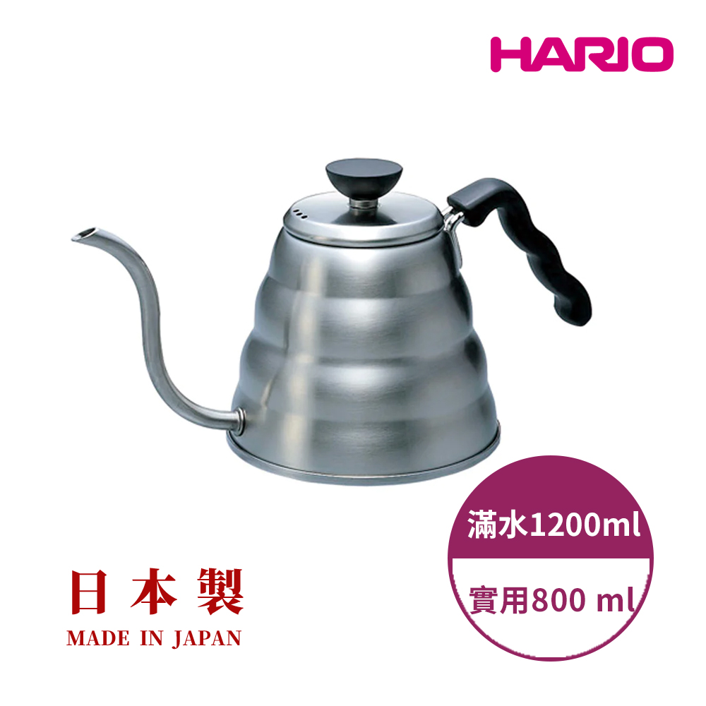 HARIO [  雲朵系列 ]  雲朵不鏽鋼細口壺-霧銀 800ml