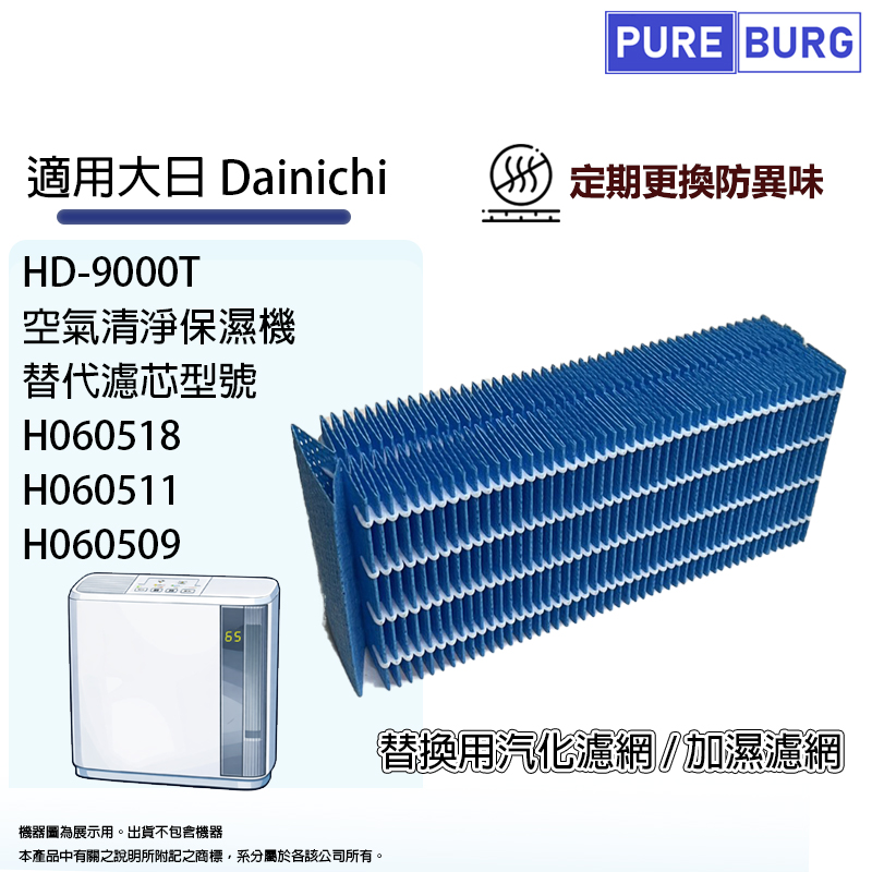 PUREBURG 適用大日 Dainichi HD-9000T空氣清淨保濕機/加濕機替換用汽化濾網/加濕濾網 # H060518