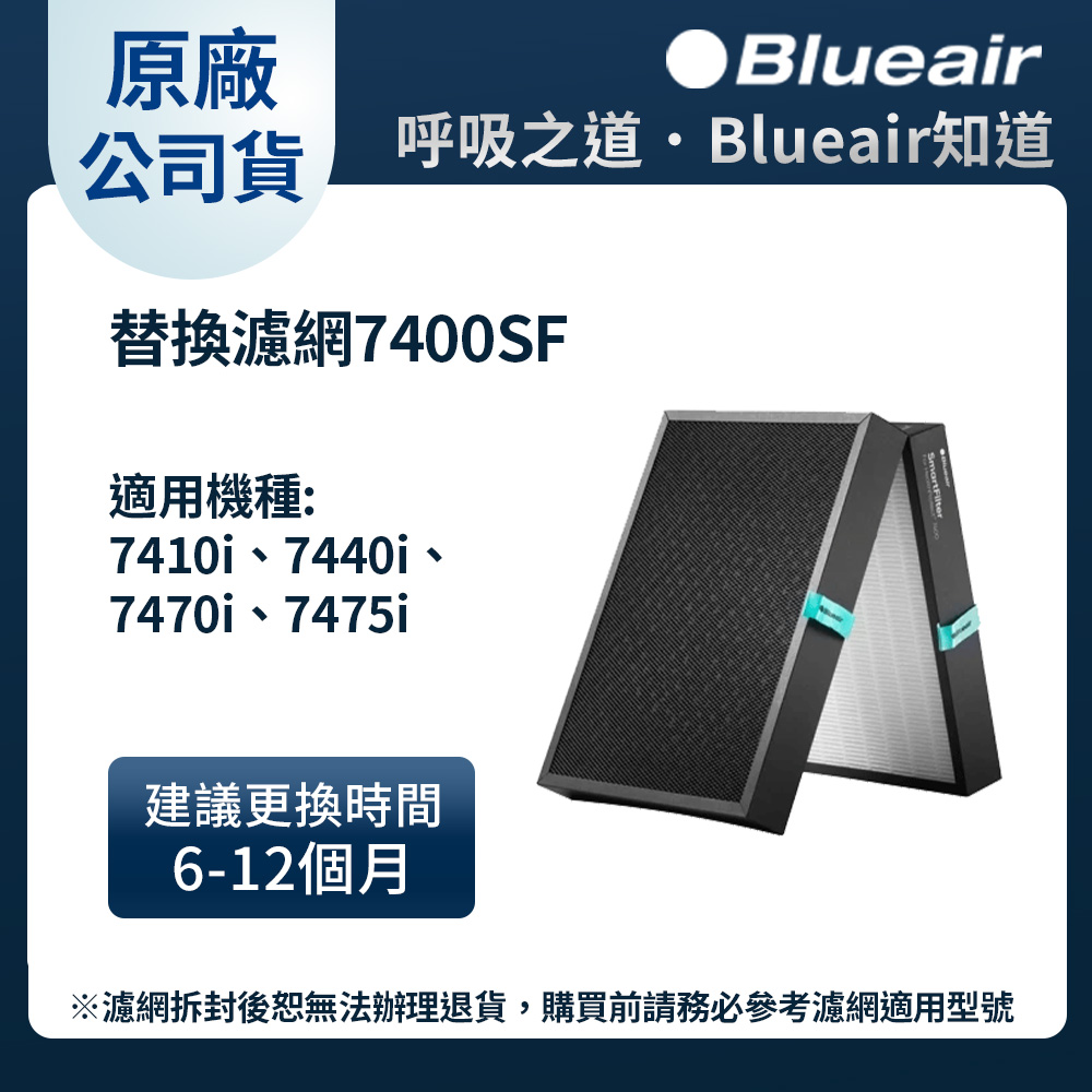 Blueair 空氣清淨機替換濾網7400SF (7410i 7440i 7470i適用)