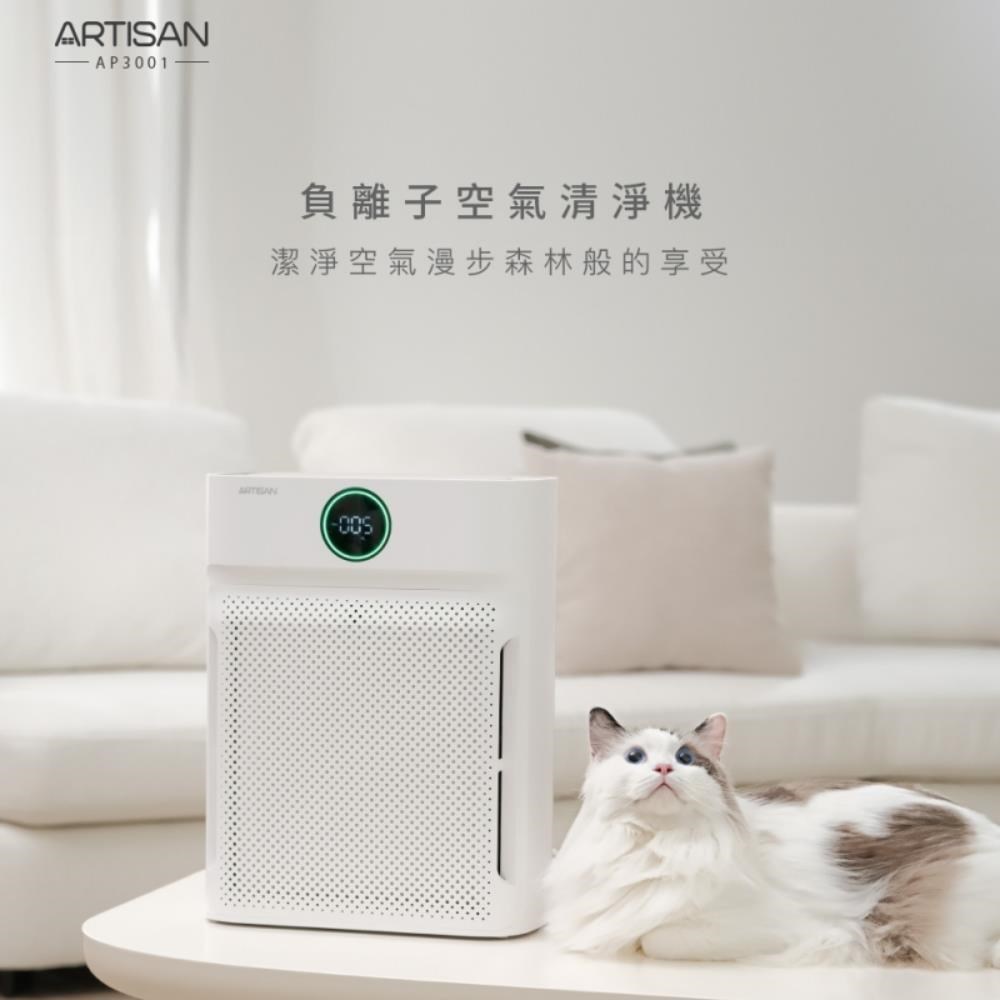 ARTISAN 負離子空氣清淨機 臥室/書房空氣淨化首選 8-15坪適用 AP3001