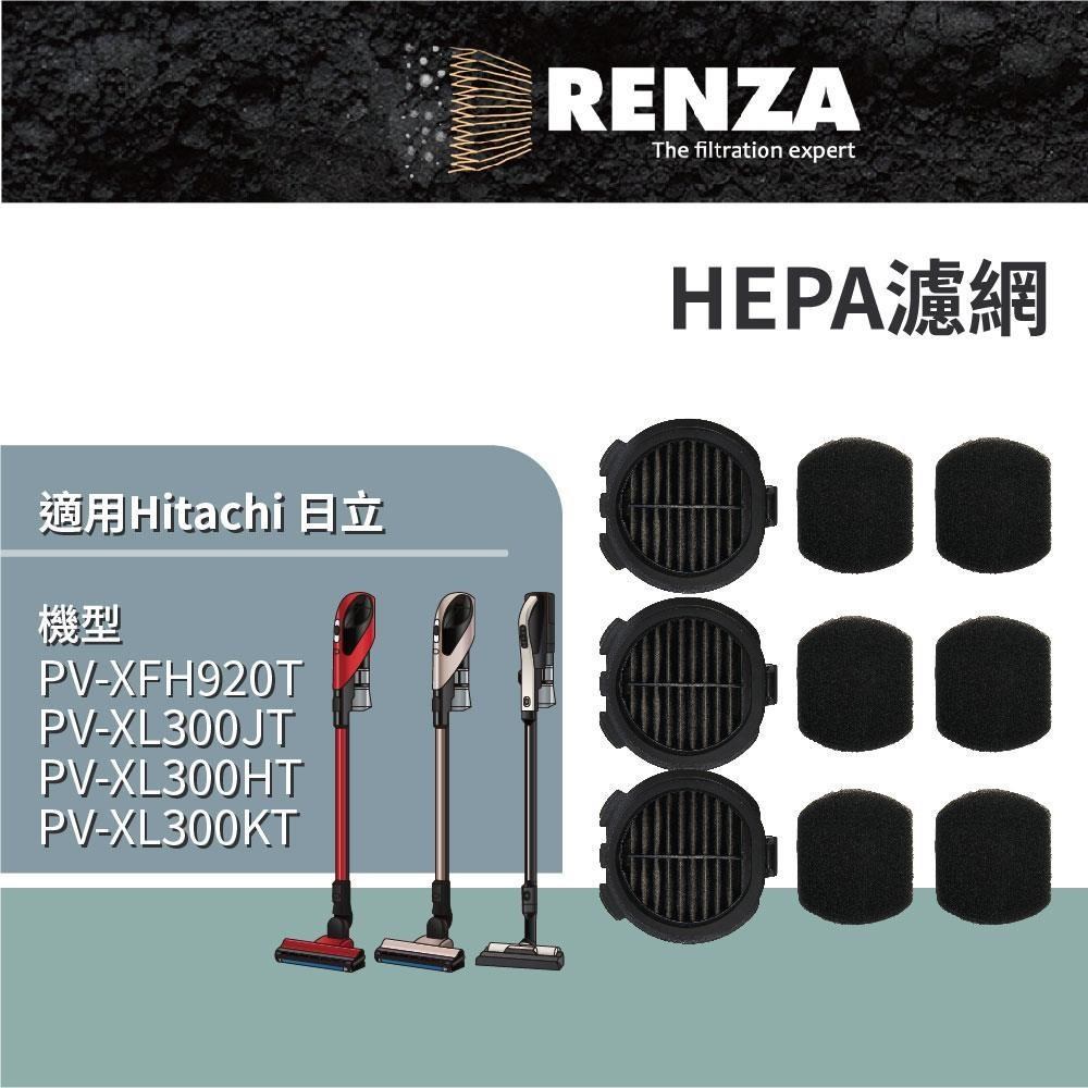 RENZA 適用 Hitachi 日立 PV-XFH920T XL300JT XL300HT XL300KT 吸塵器 HEPA濾網