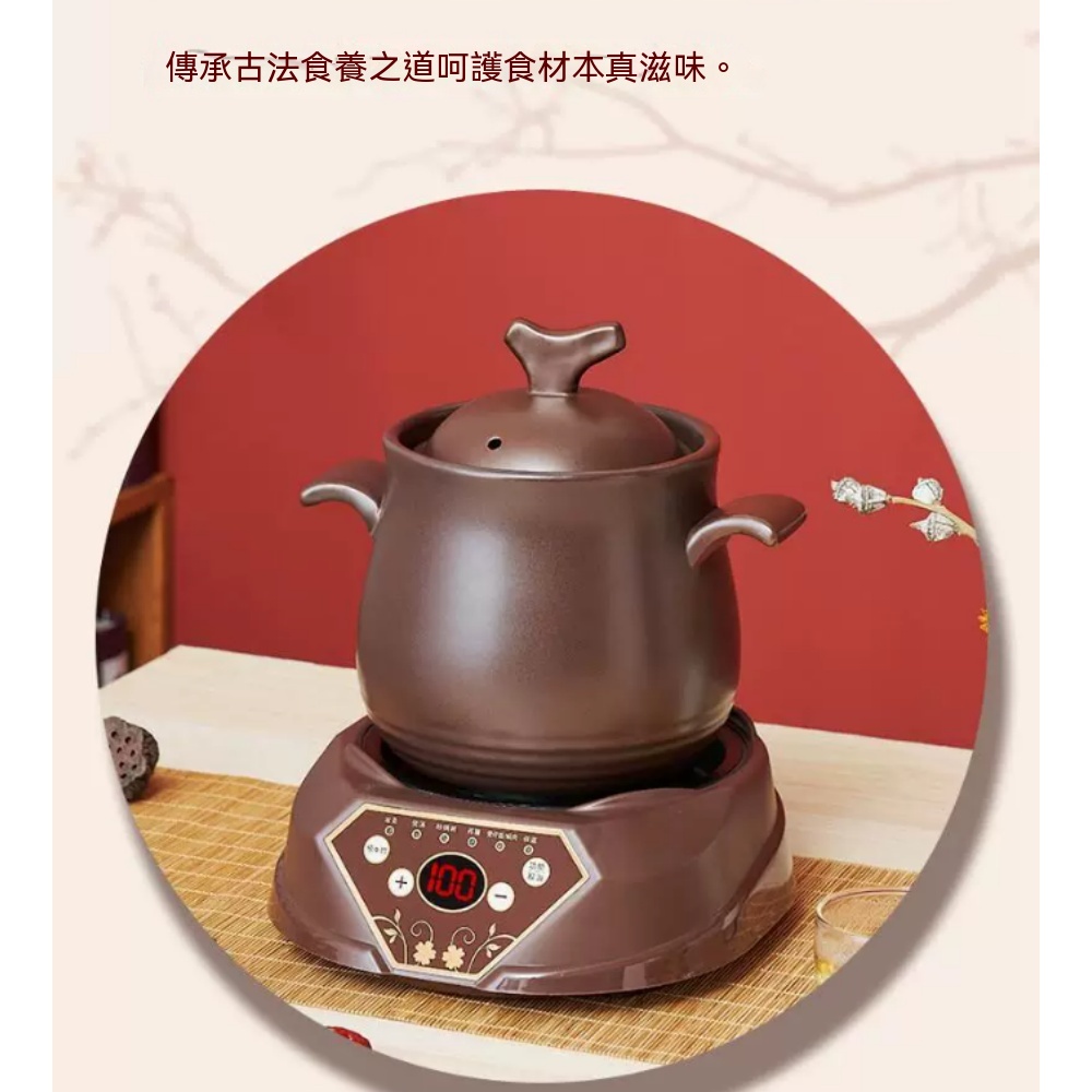 110V砂鍋 分體式養生壺 多用全自動煎鍋 陶瓷湯煲 熬粥鍋 煮飯沙鍋 分體式陶瓷養生壺 養生煲 2L