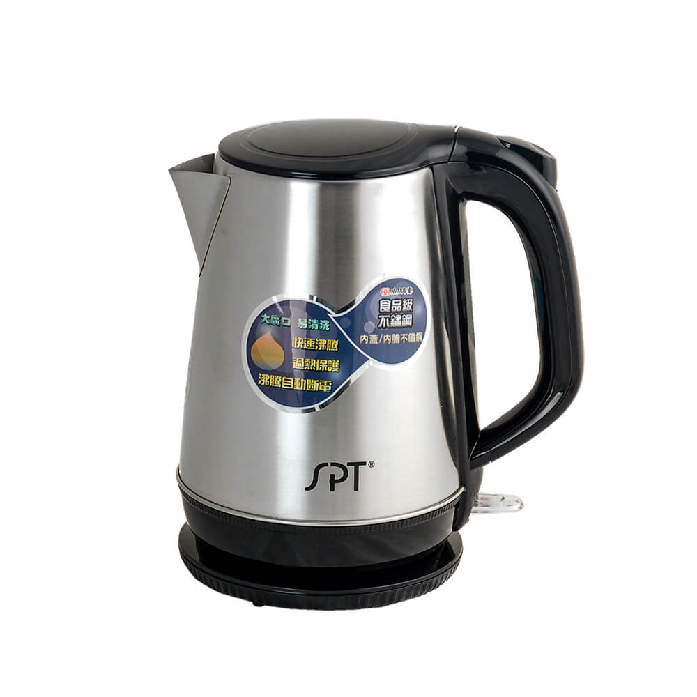 TECO 東元1.8L大容量不銹鋼快煮壺XYFYK1705#304不鏽鋼壺身加熱盤內蓋