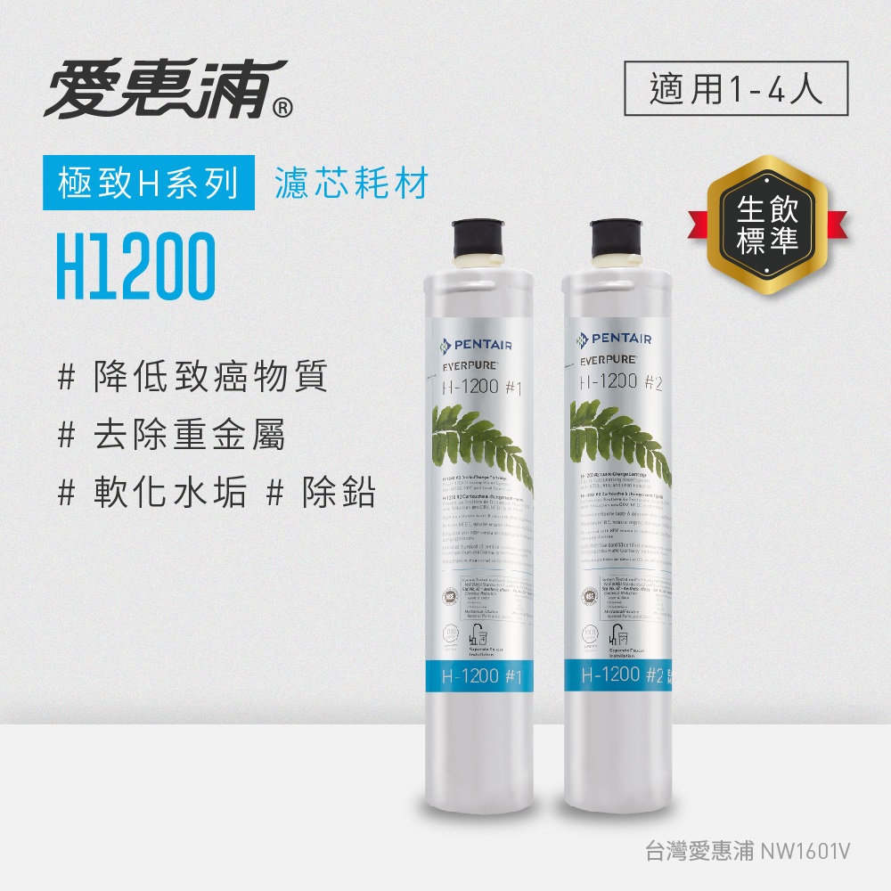 EVERPURE 愛惠浦 H1200活性碳濾芯(DIY更換)