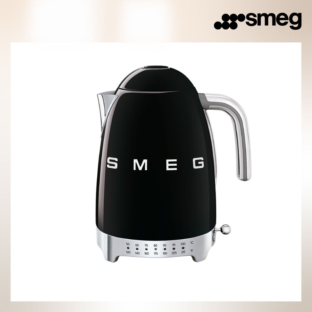 SMEG 義大利控溫式電熱水壺-耀岩黑_KLF04BLUS