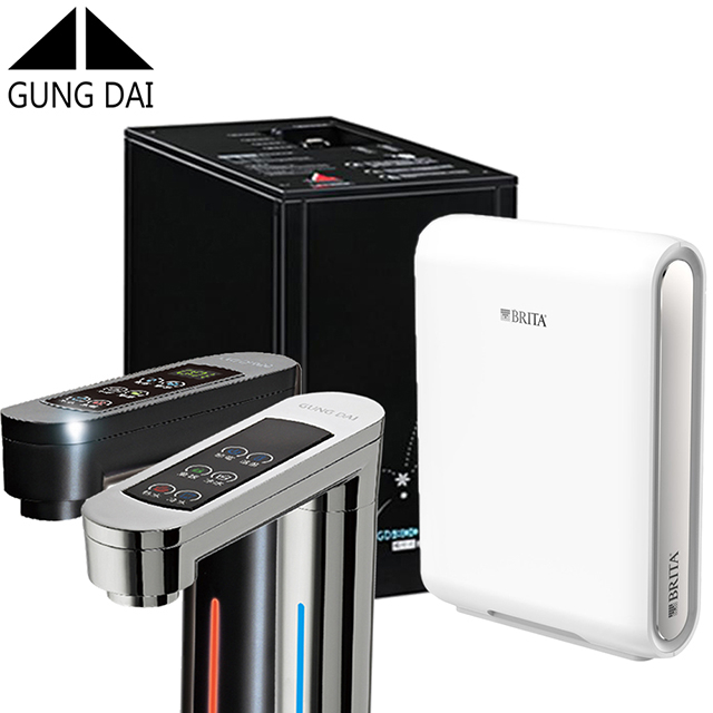 GUNG DAI 觸控式櫥下型GD800三溫熱飲水機搭配BRITA X6 超濾濾水系統
