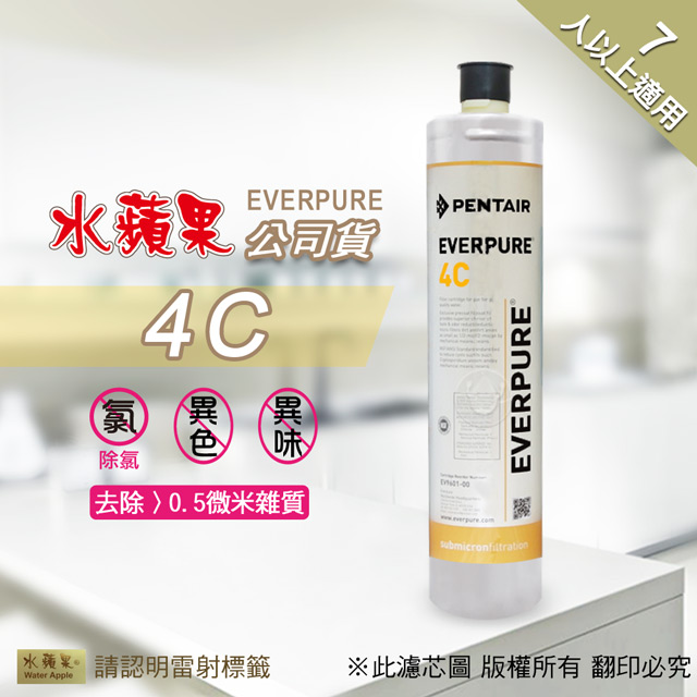 【水蘋果公司貨】EVERPURE 4C 淨水濾心