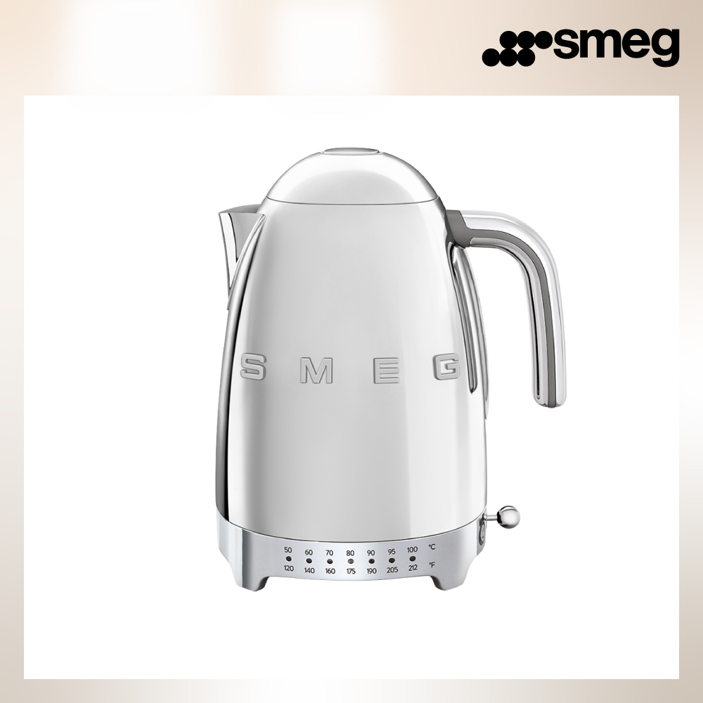 SMEG 義大利控溫式電熱水壺-閃亮銀_KLF04SSUS