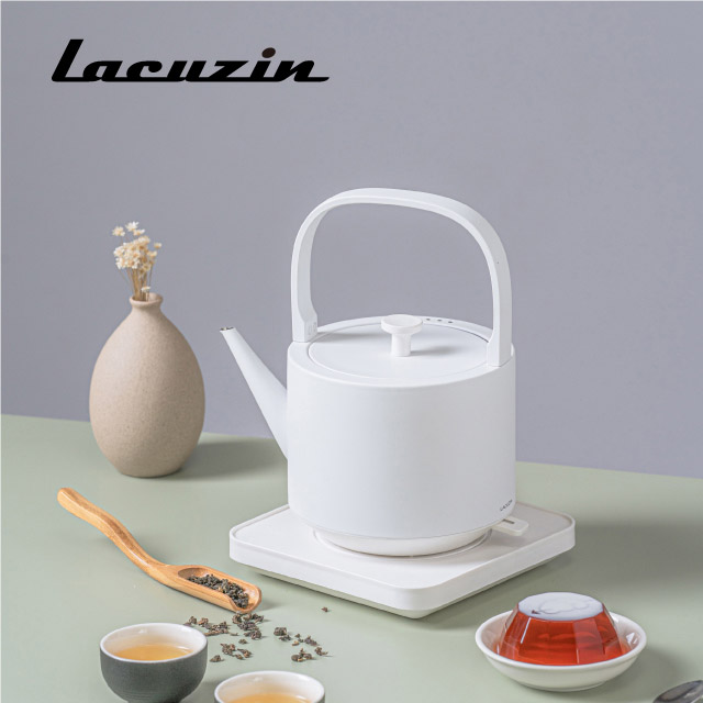 Lacuzin 韓國鑄鐵風溫控泡茶快煮壺 LCZ2001WT(珍珠白)