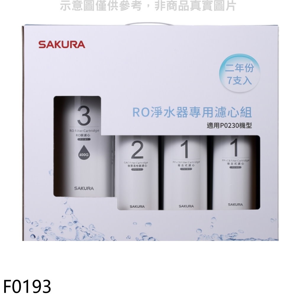 SAKURA 櫻花 二年份7入組組(含RO膜)適用P0230濾心【F0193】