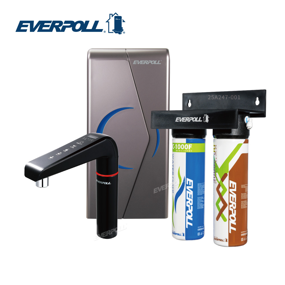 EVERPOLL 愛科濾淨 廚下型雙溫UV觸控淨水機+經典複合淨水器 (EVB-298-E+DCP-3000HA)