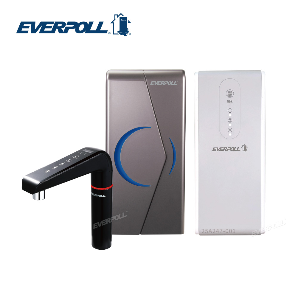 EVERPOLL 愛科濾淨 廚下型雙溫UV觸控飲水機+直出RO淨水器(EVB-298-E+RO-600)