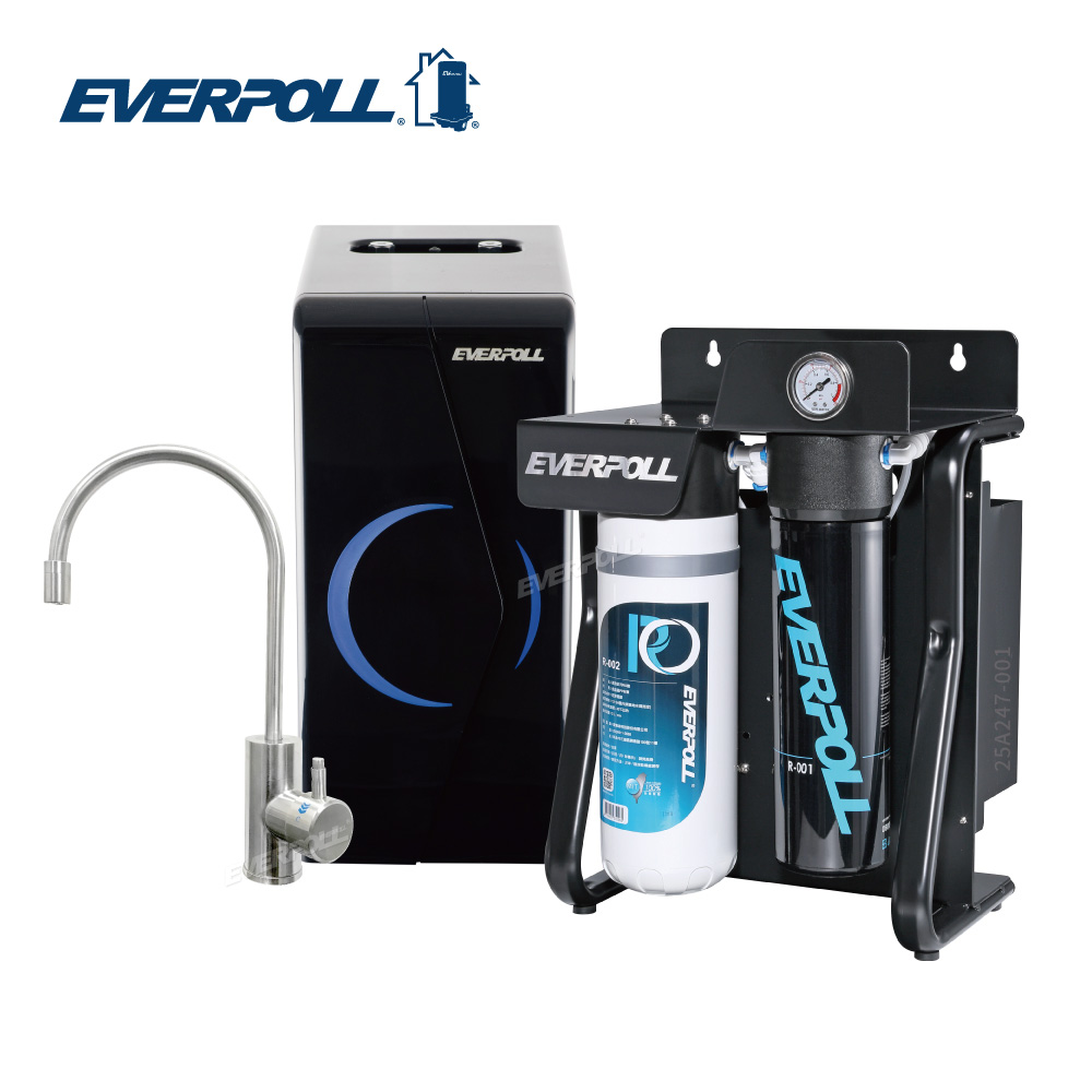 EVERPOLL 愛科濾淨 廚下型雙溫無壓飲水機+直出式極淨純水設備 (EP-168+RO-900)