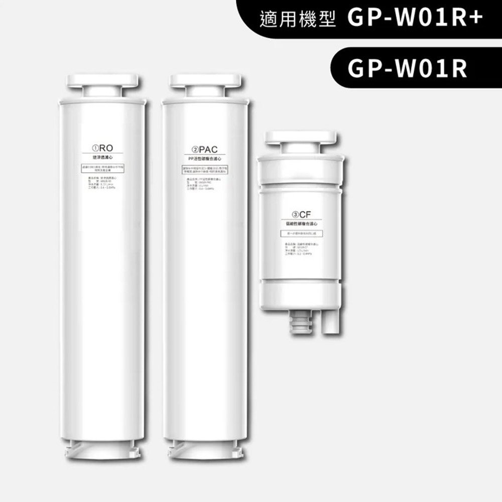 GP純喝水-RO瞬熱開飲機 GP-W01R 專用濾心三件組