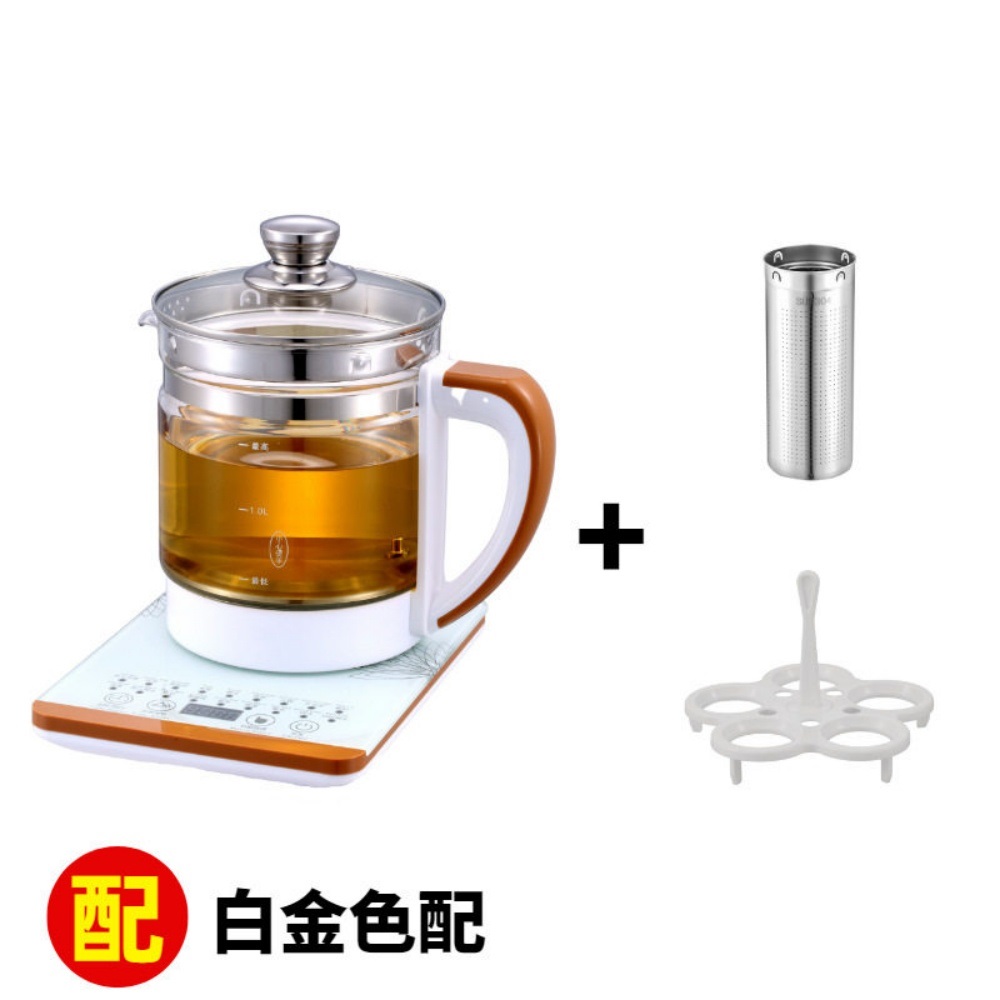保溫電熱壺 花茶壺 110V玻璃養生壺 多功能煮茶壺 電熱水壺 家用泡茶壺 電煮壺