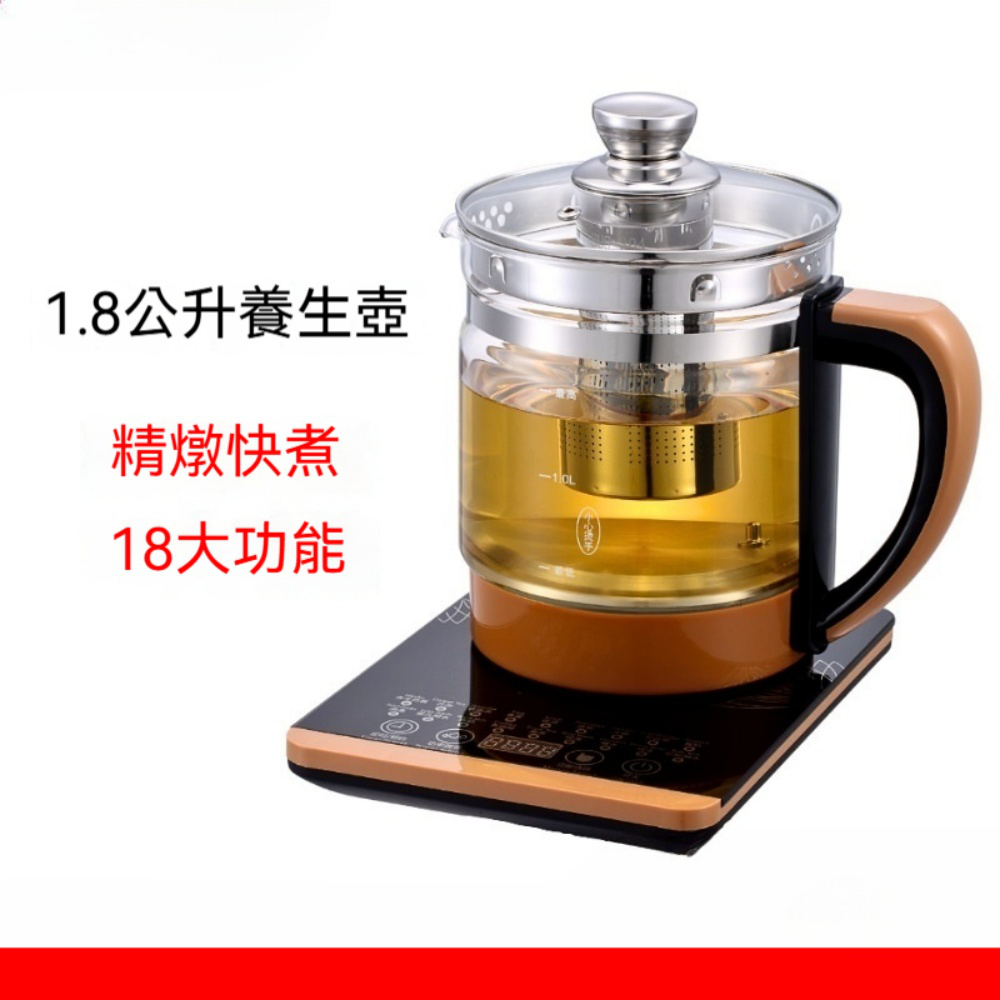 養生壺 多功能煮茶器 電水壺煎藥壺 智能保溫 800W功率 濾網+燉盅 美規110v