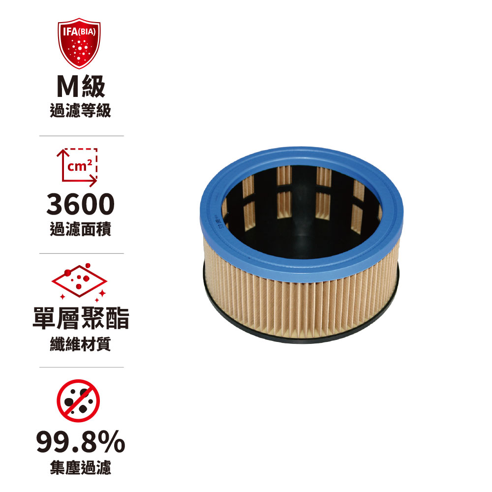 STARMIX 【德國吸特樂】【FP3600】單層聚酯纖維多摺筒式過濾器