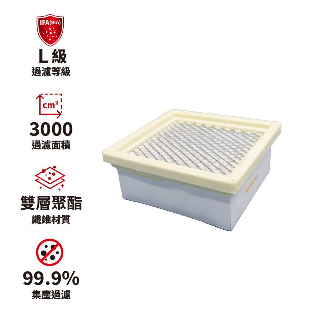STARMIX 【德國吸特樂】【FFP3000】雙層聚酯纖維多摺匣式過濾器 SMART L 18V用