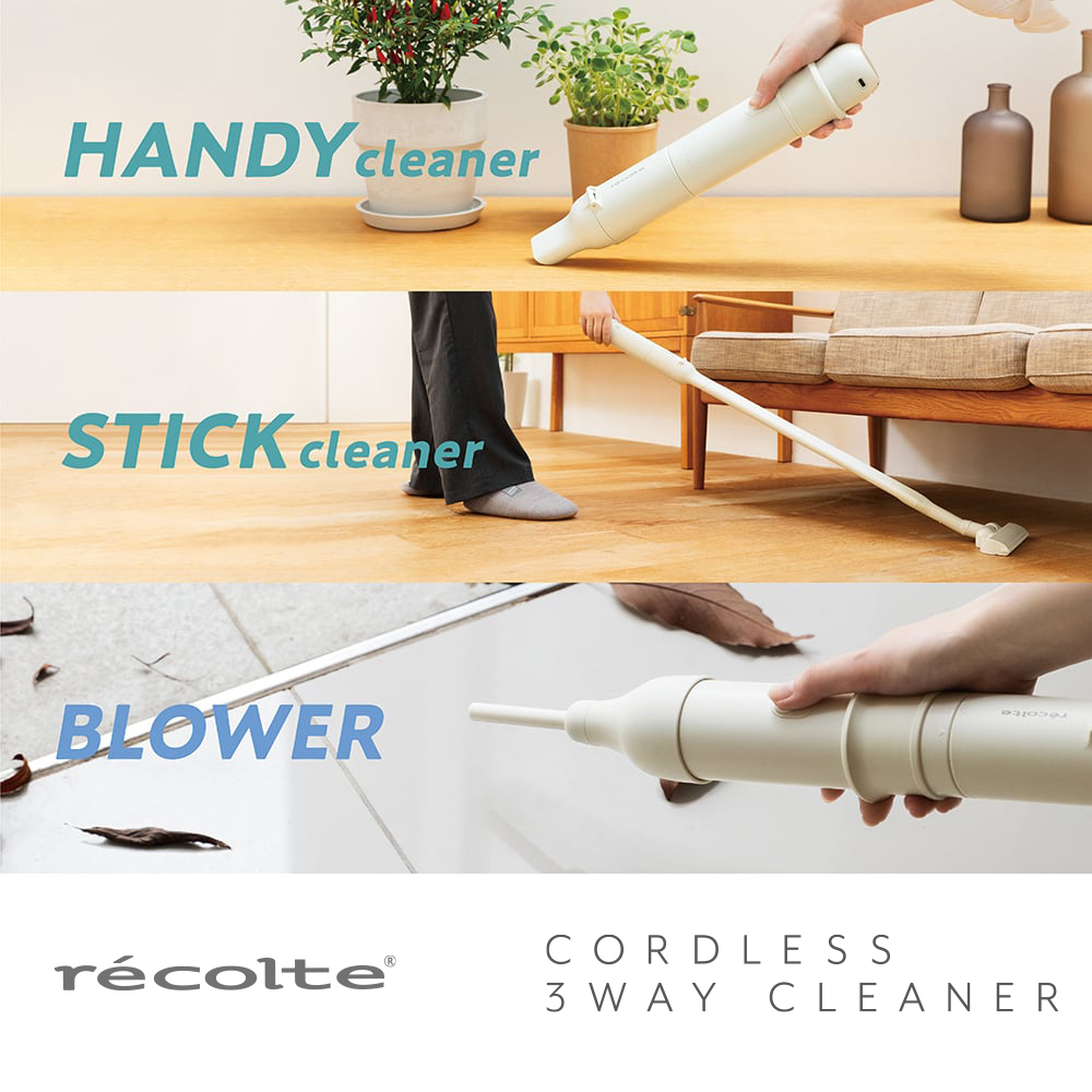 recolte 麗克特 Cordless 3way Cleaner 無線吸塵器 RSC-3 白