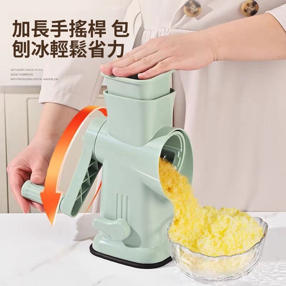 【Quality 聚家】手搖刨冰機 手動冰沙機 小型家用刨冰器 碎冰機 綿綿冰沙機(吸盤底座/無需插電)