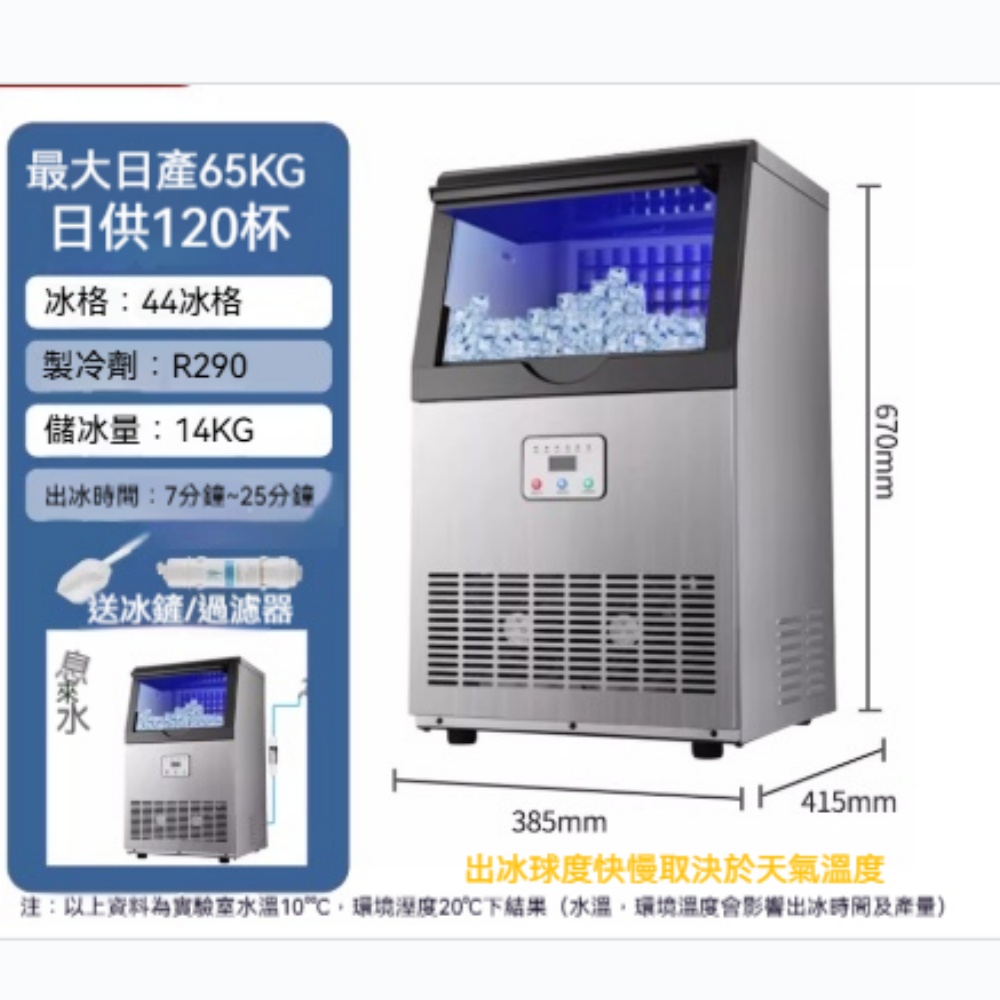 志高 製冰機 大型商用製冰機 自來水進水 最大日產65KG 冰塊大小可調 一鍵清洗 可預約定時 定製款
