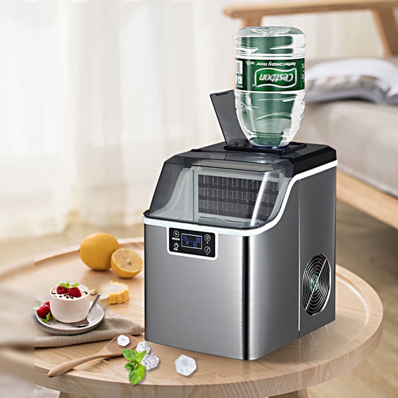 【律電】商用酒吧製冰機 奶茶店全自動冰塊機-日產30kg