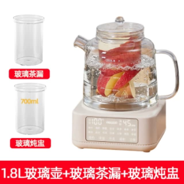 【伊達】全玻璃養生壺 110 伏特大功率電陶煮茶爐 多模式預約保溫 臺灣規格電熬煮容器