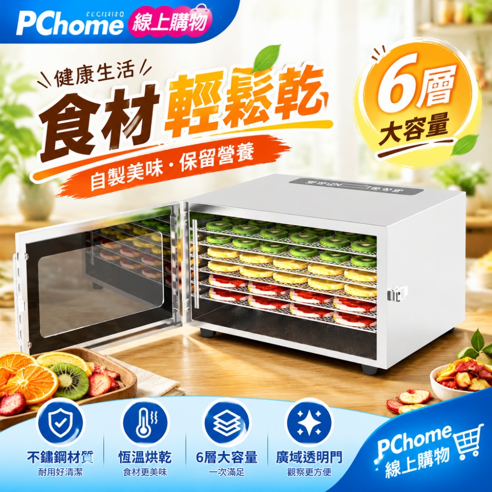 【銘利萊】家用小型乾果機 不鏽鋼食品乾果機 茶葉 水果 蔬菜 迷你烘乾機 寵物零食烘乾機 110v乾果機（其他規格）