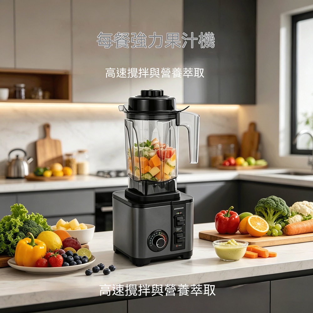 Tounichi 東日 3.5L 三合一營業用破壁調理機 多杯組耐摔長效運轉 餐飲冰沙果汁絞碎磨粉機 110V