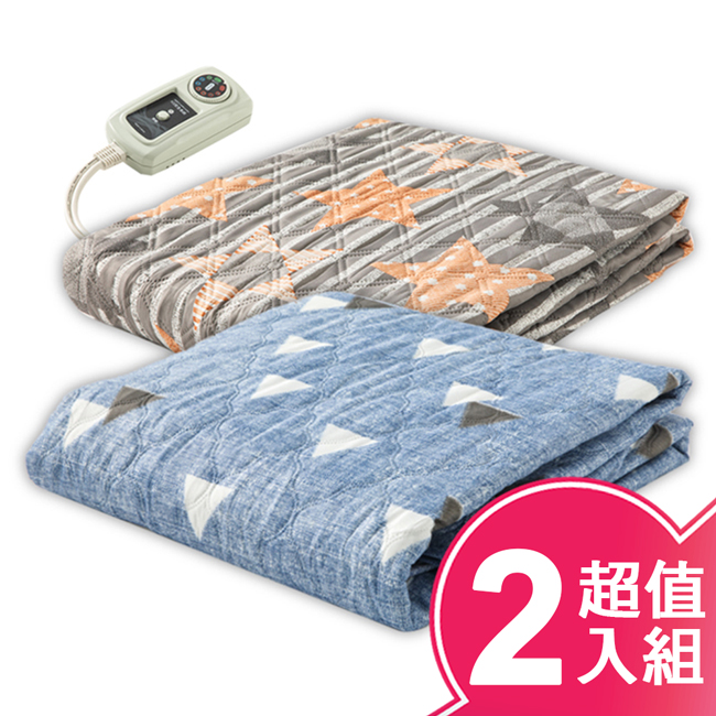 【韓國】溫暖舒眠定時電熱毯(雙人x2條) KR3800J 超值二入組