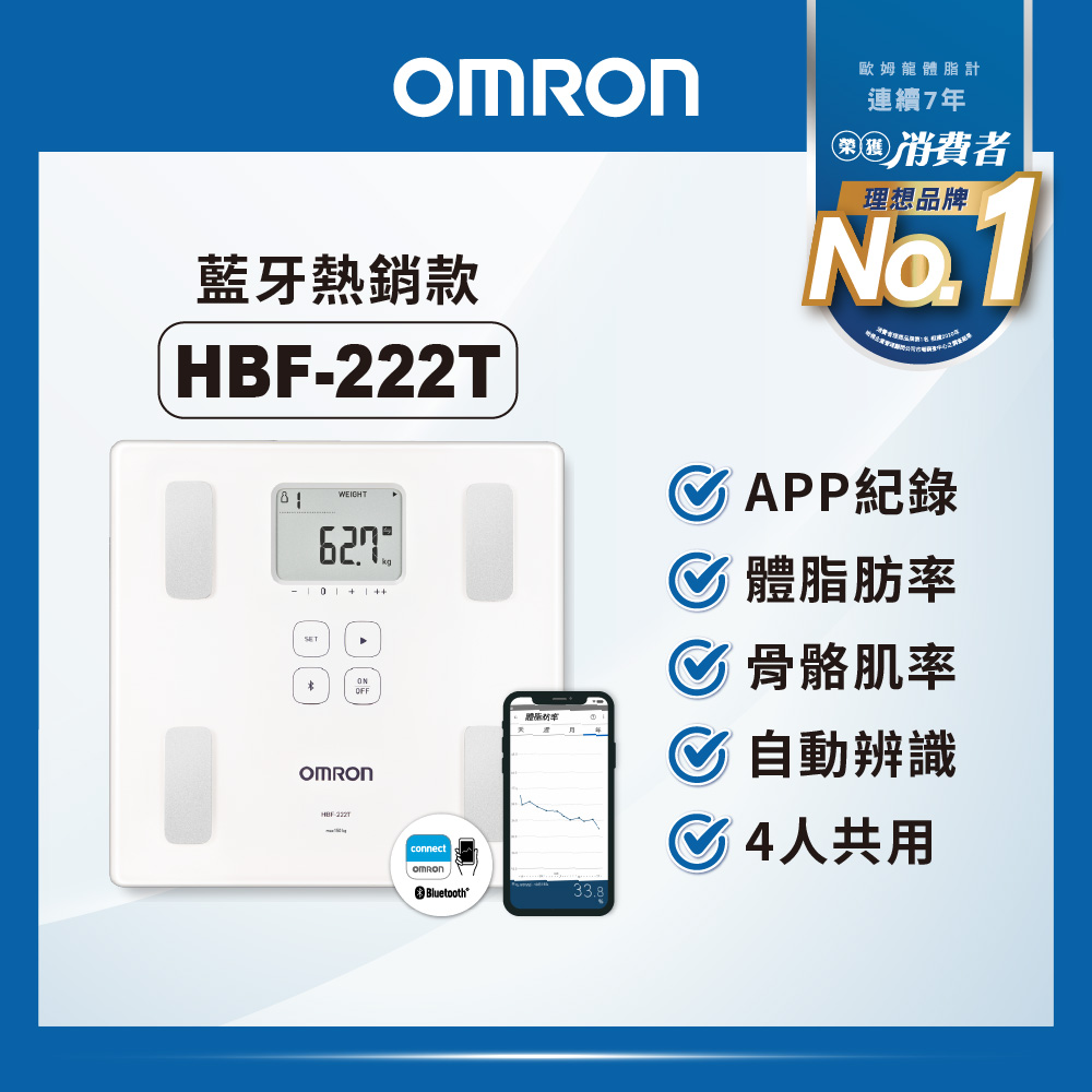 HBF-222T |   藍牙傳輸體重體脂計 白色