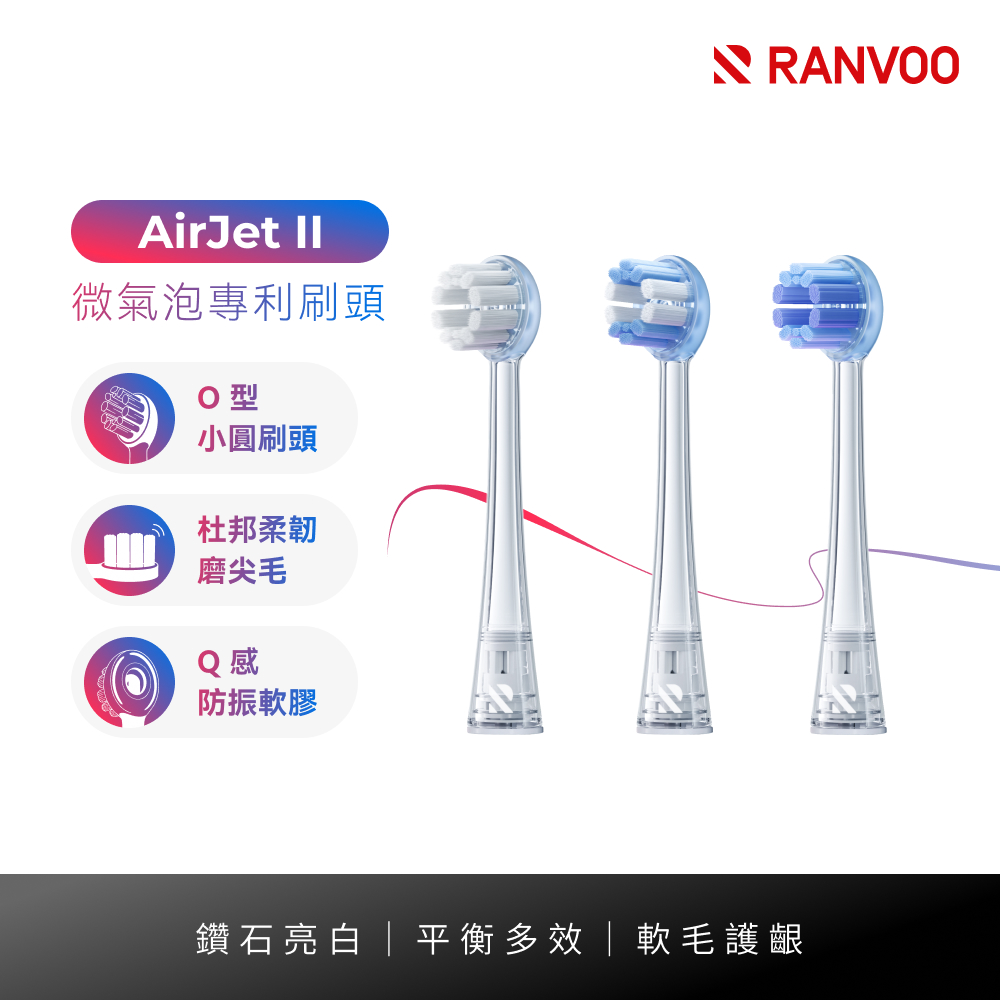 RANVOO AirJet II 微氣泡專利刷頭組