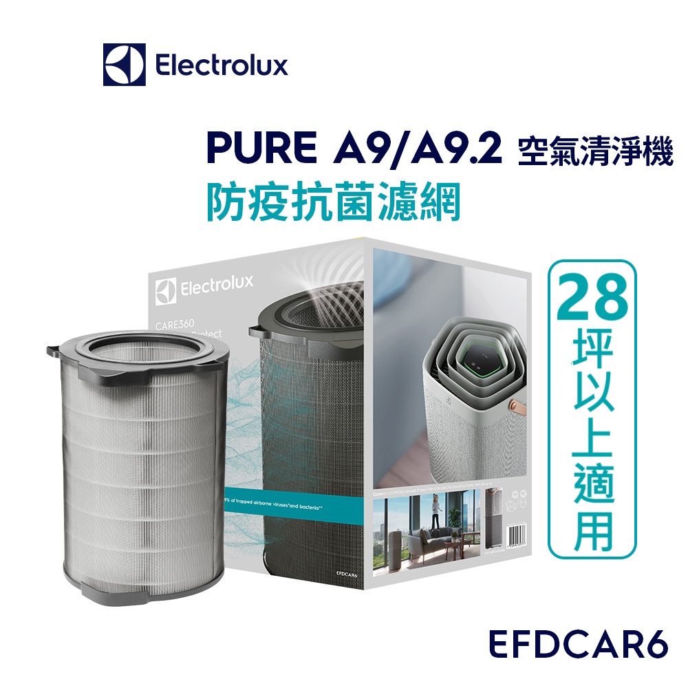Electrolux 伊萊克斯 PURE A9/A9.2 空氣清淨機防疫抗菌濾網-大坪數適用(EFDCAR6)