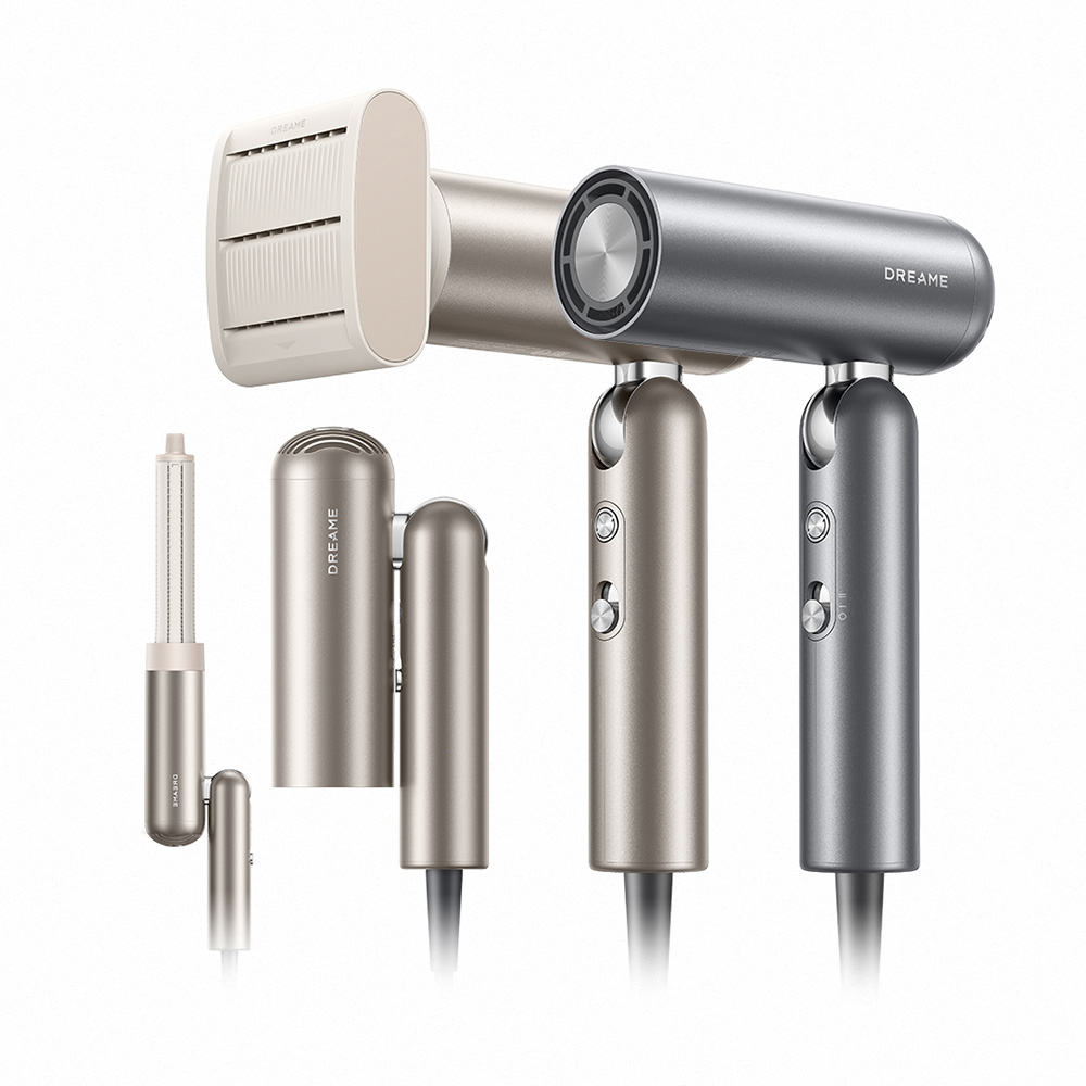 Dreame 追覓科技 Pocket 魔術折疊高速吹風機 低壓版110V(直捲吹三用/180度折疊/300g超輕量/11萬轉航太級馬達)