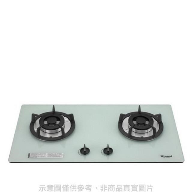 Rinnai 林內 【南紡購物中心】 【RB-202GH-W_LPG】雙口玻璃防漏檯面爐白色瓦斯爐 桶裝瓦斯