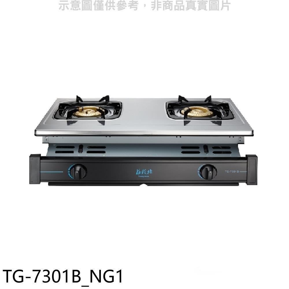 TOPAX 莊頭北 莊頭北【TG-7301B_NG1】二口嵌入爐TG-7301B天然氣瓦斯爐(全省安裝)