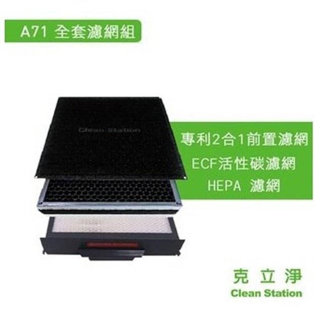 克立淨 淨+ A71適用 全套濾網組