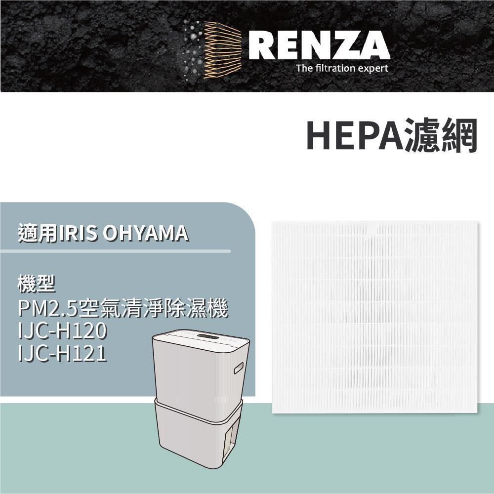 RENZA 適用 IRIS OHYAMA 愛麗思歐雅瑪 IJC-H120 IJC-H121 空氣清淨除濕機HEPA濾網
