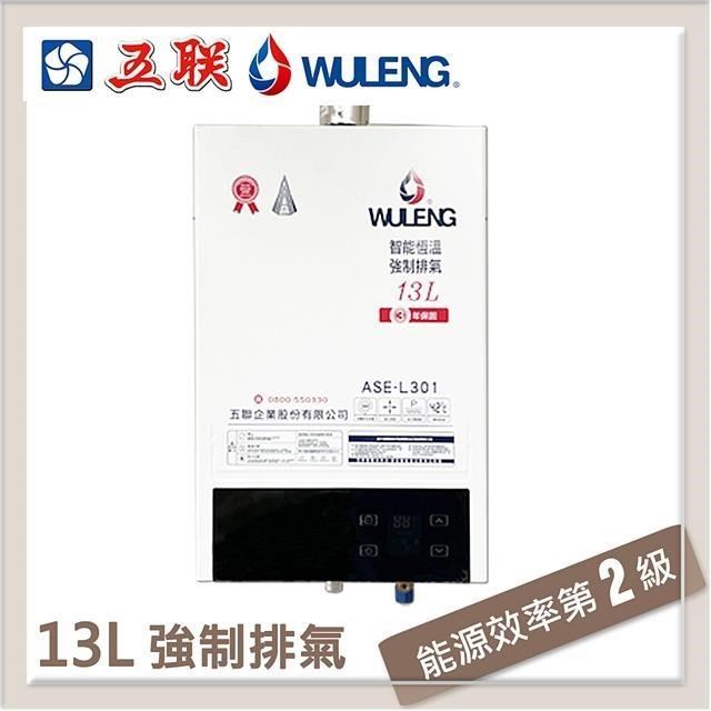 五聯 13L 智能恆溫強制排氣型熱水器 ASE-L301(LPG/FE式)