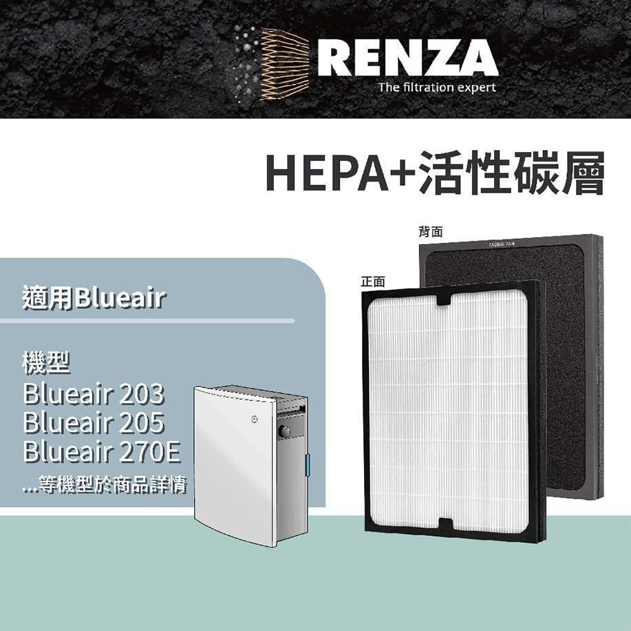 RENZA 適用Blueair203 205 270E 280i 200 SmokeStop Dual Protection 濾芯 耗材