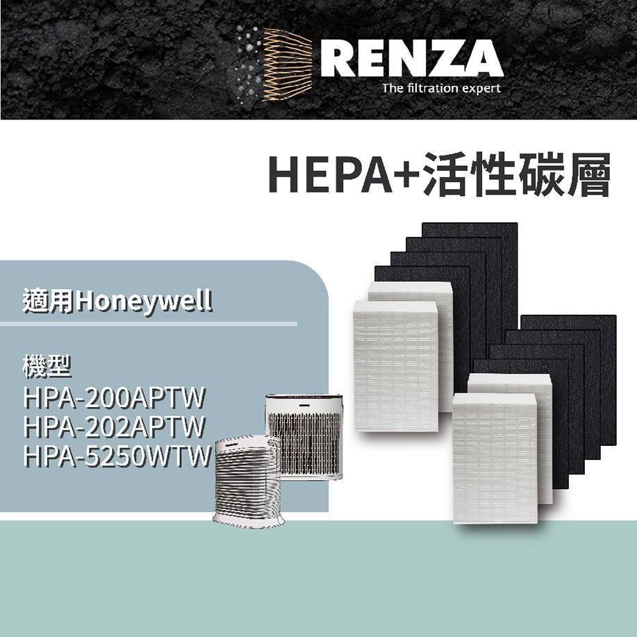 RENZA 適用Honeywell HPA-200APTW HPA202APTW R1 APP1 濾心 兩年份超值裝