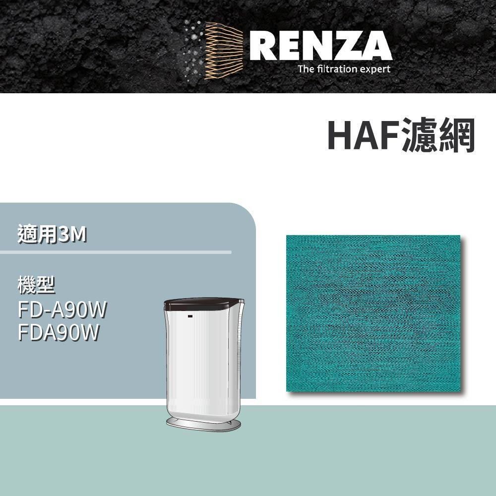 RENZA 適用3M FD-A90W FDA90W FD-A90RF FDA90RF 空氣清淨 除濕機 HAF濾網