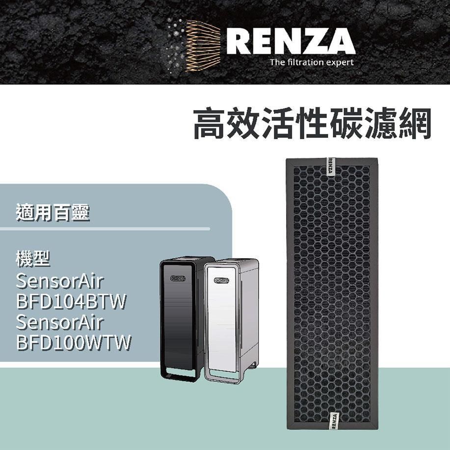 RENZA 適用Braun百靈SensorAir BFD104BTW BFD100WTW替代BRF-ATW清淨機活性碳
