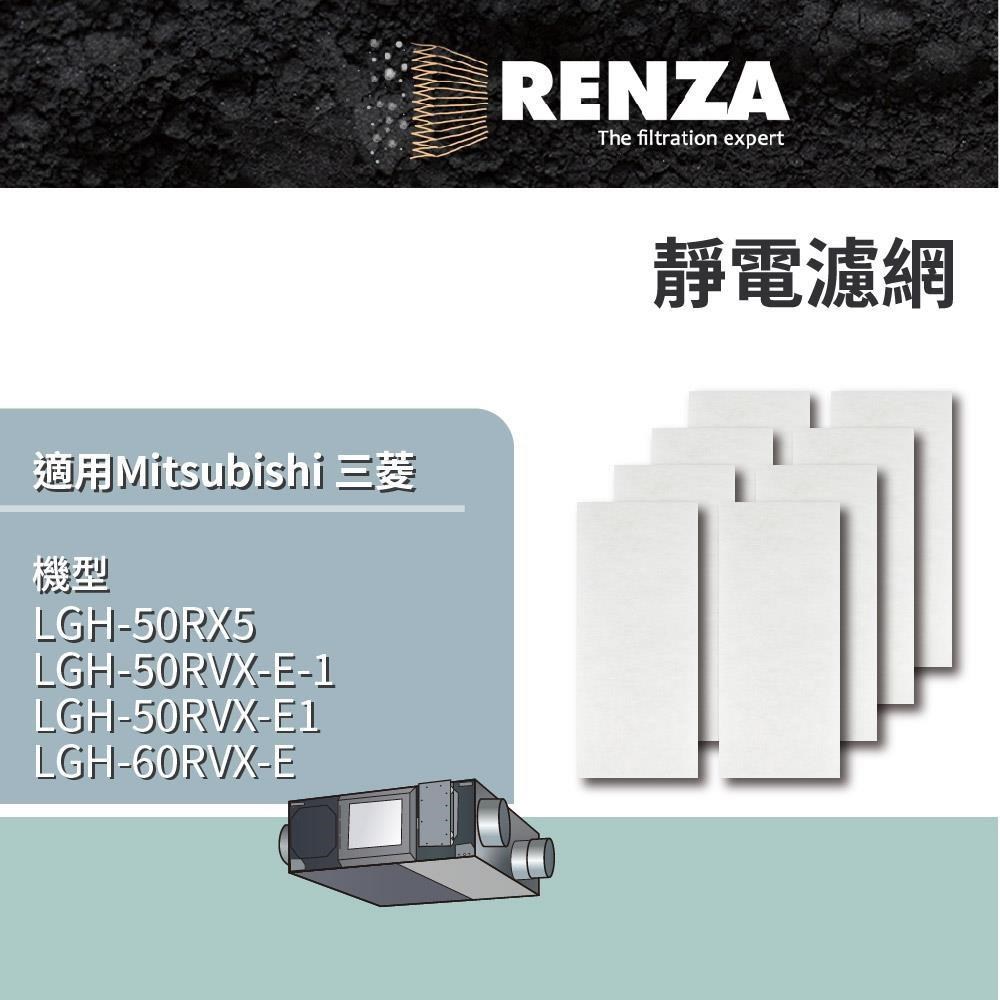 RENZA 靜電濾網 適用 三菱 全熱交換機 LGH-50RX5 PZ-50RF8-E Lossnay