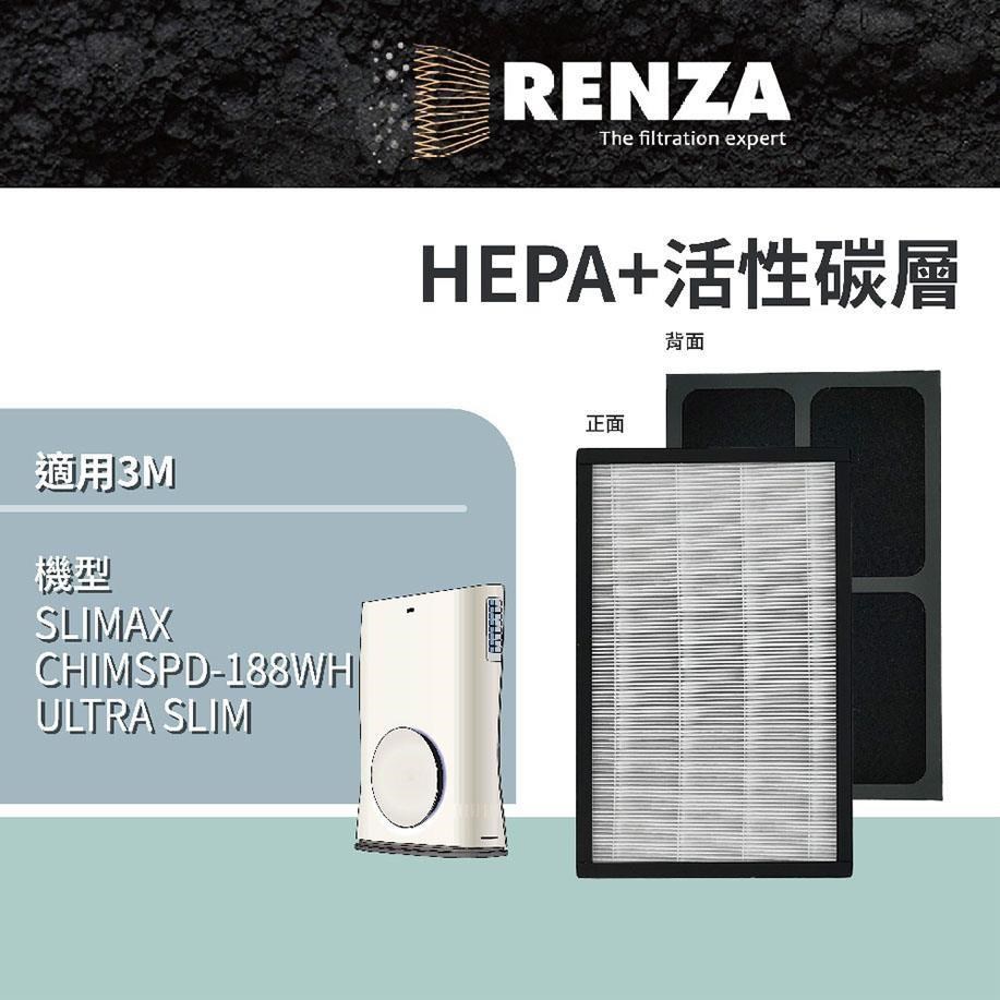 RENZA 3M slimax CHIMSPD-188WH 替代 CHIMSPD-188F 淨呼吸清淨機