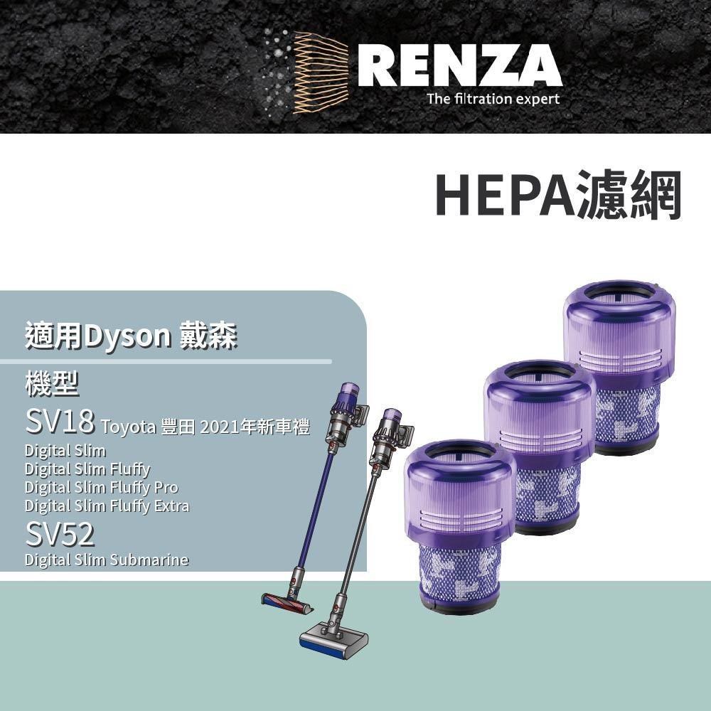 RENZA 適用 Dyson 戴森 吸塵器 SV18 Digital Slim Fluffy SV52 HEPA集塵 吸塵濾網