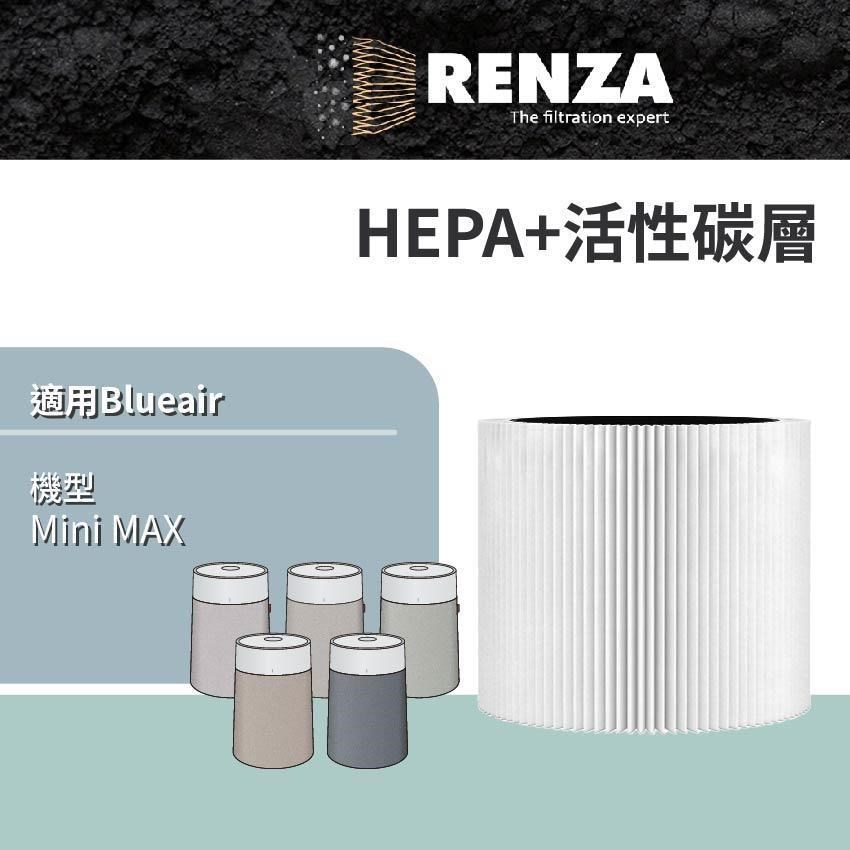 RENZA 適用 Blueair Mini MAX 空氣清淨機 HEPA+活性碳 濾網 濾芯 濾心