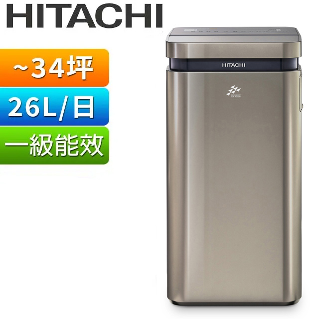 HITACHI 日立 26公升AI超變頻清淨除濕機(極光鈦) RD-520VC