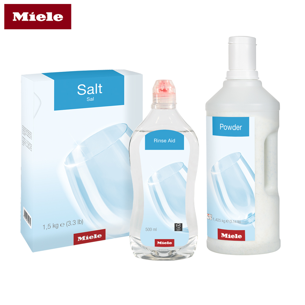 Miele 德國 洗碗機專用三寶組(軟化鹽X1光潔劑X1洗碗粉X1)